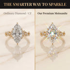 The Twisted Band Marquise Premium Moissanite Ring