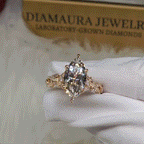 The Twisted Band Marquise Premium Moissanite Ring
